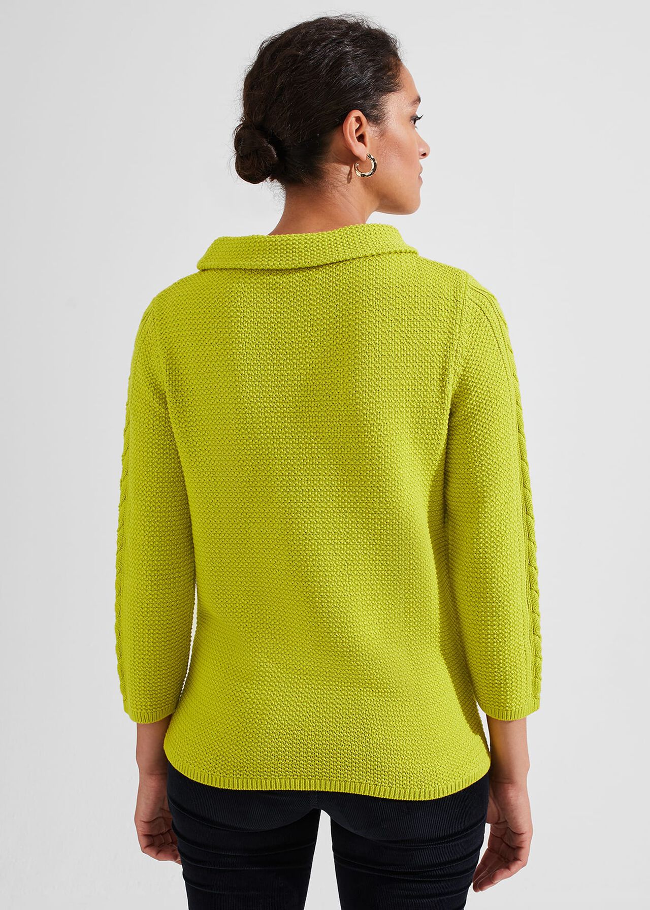 Camilla Cable Jumper, Lime, hi-res