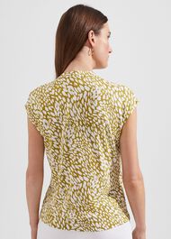 Maeve Printed Top, Olive Ivory, hi-res