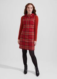 Mila Wool Dress, Red Multi, hi-res