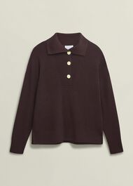 Brenna Merino Wool Jumper , Malbec, hi-res