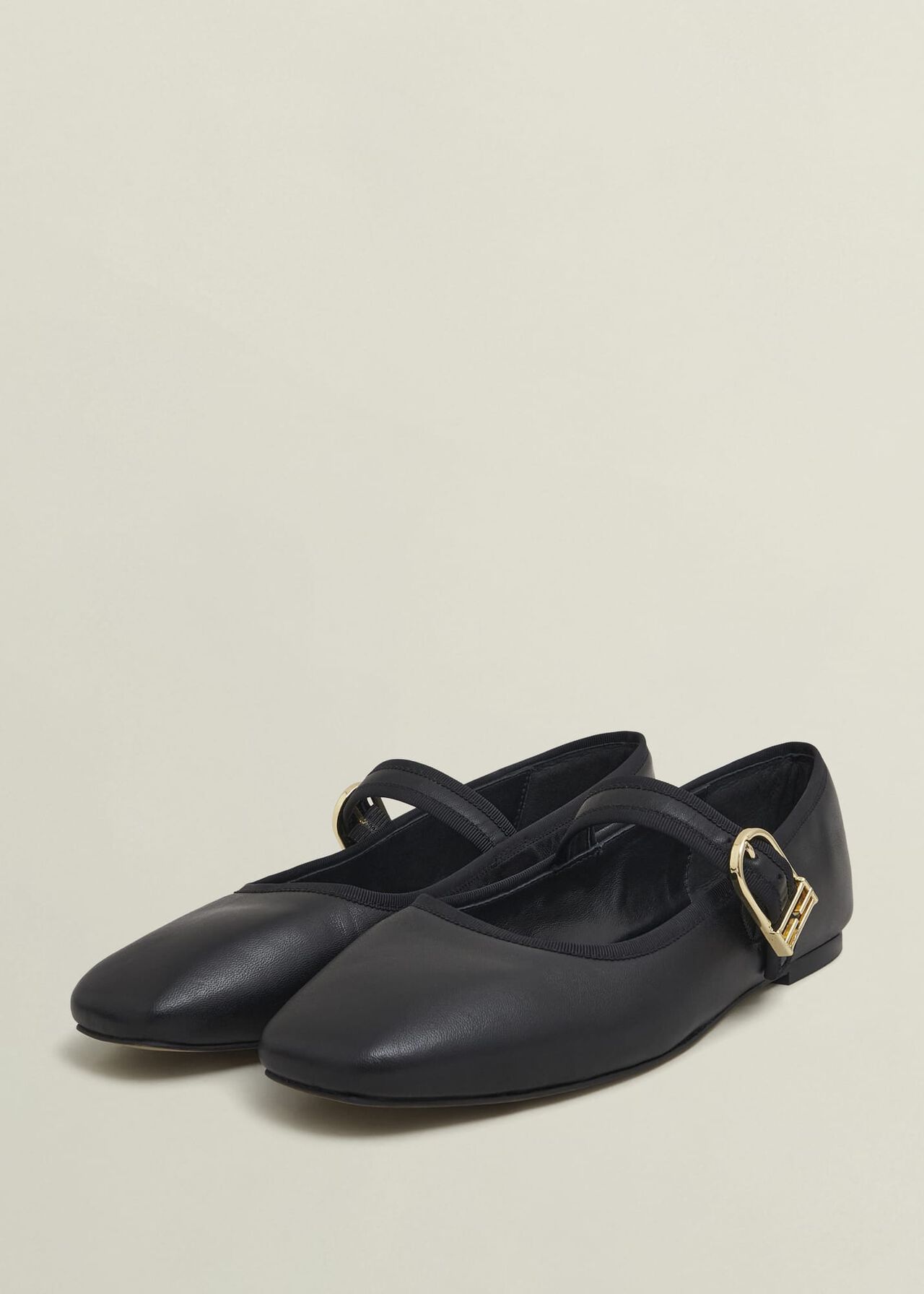 Clara Leather Mary Janes, Black, hi-res