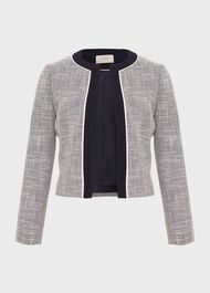 Laurie Jacket With Cotton, Navy Ivory, hi-res