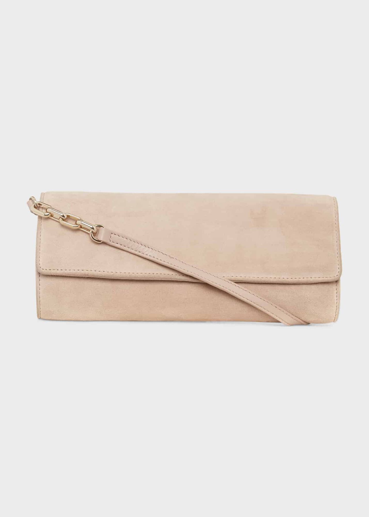 Evesham Suede Clutch Bag, Oyster, hi-res