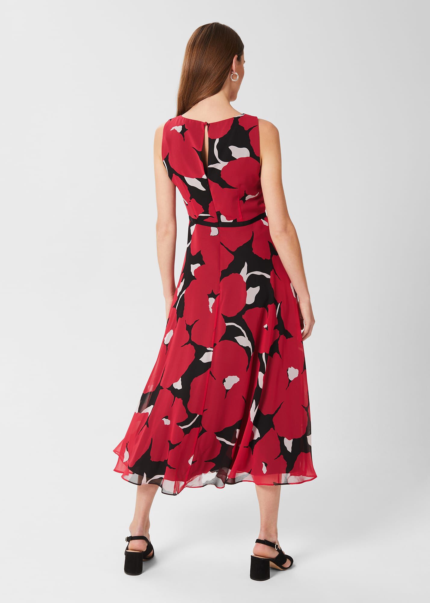 Hobbs black floral dress online