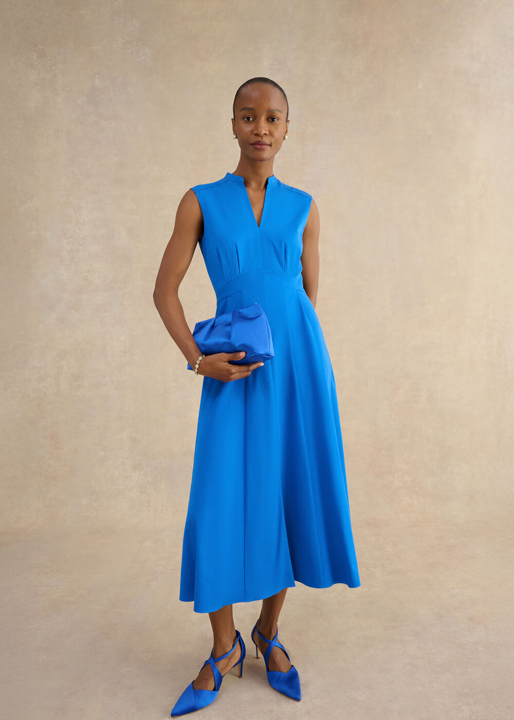 Erin Midi Dress, Azure Blue, hi-res