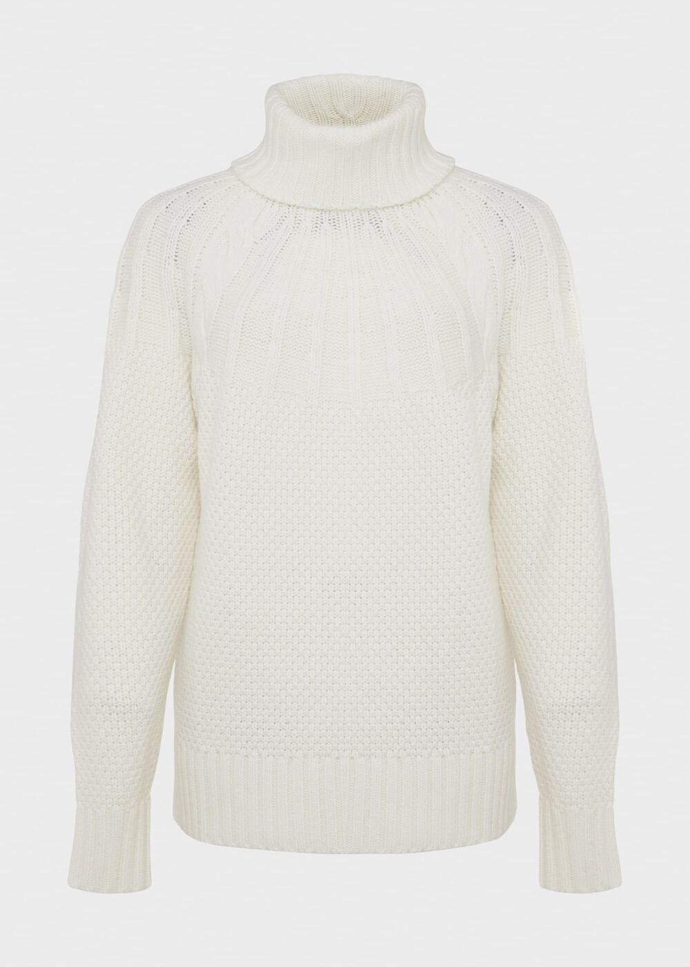 Shauna Cable Jumper With Alpaca, Ivory, hi-res