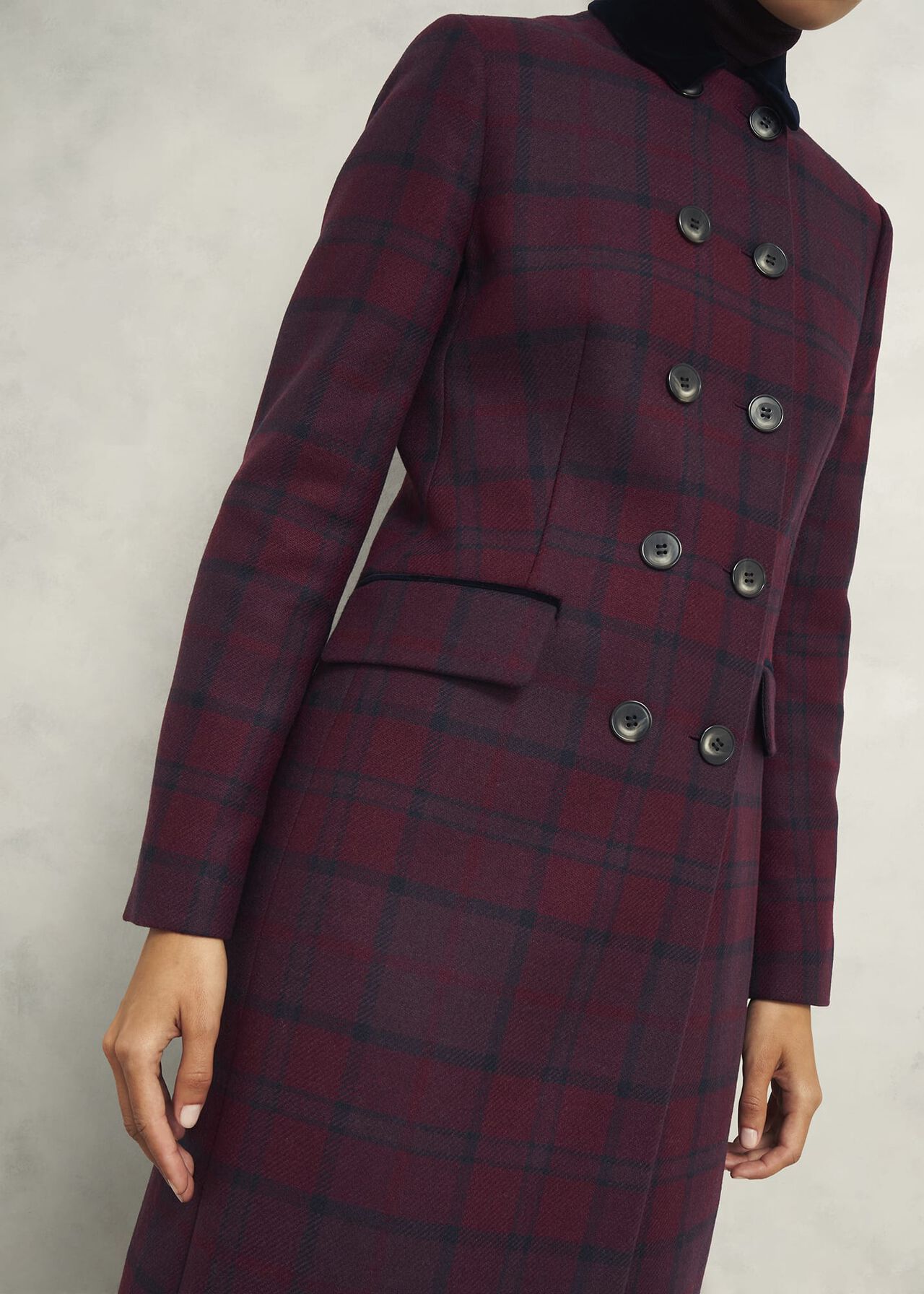 Patricia Wool Blend Coat, Pink Multi, hi-res