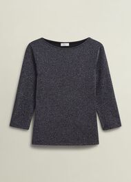 Sonya Sparkle Top, Black Silver, hi-res