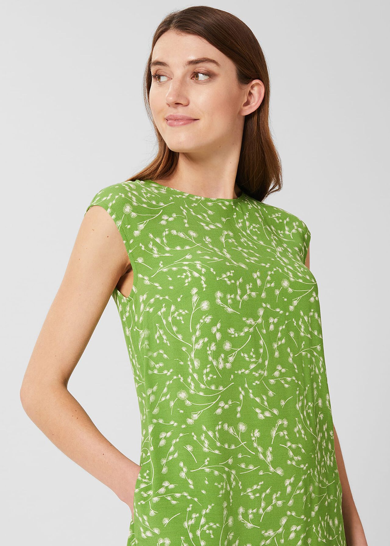 Catalina A Line Dress, Lime Green Ivry, hi-res