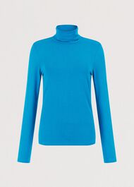 Mischa Roll Neck, Kingfisher Blue, hi-res