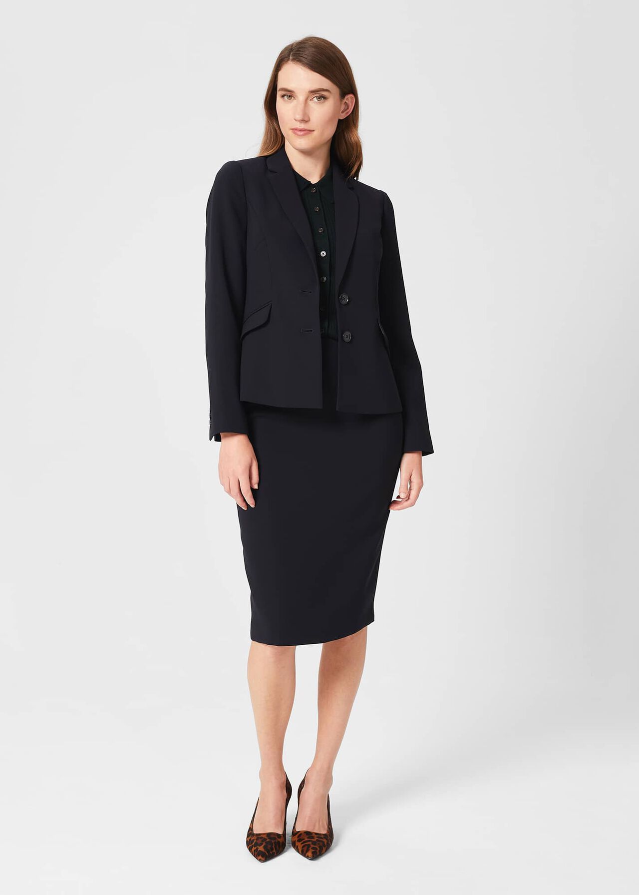 Abigail Pencil Skirt , Navy, hi-res