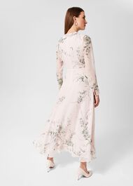 Rosabelle Silk Floral Dress, Pale Pink Multi, hi-res