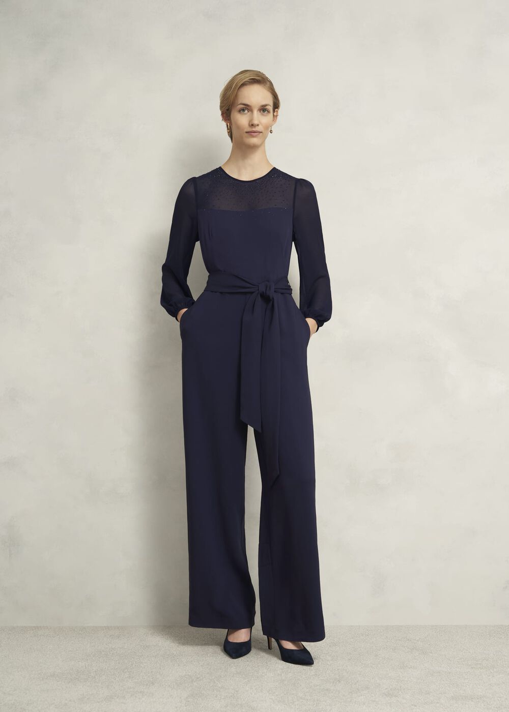 Anoushka Hot Fix Jumpsuit, Midnight Navy, hi-res