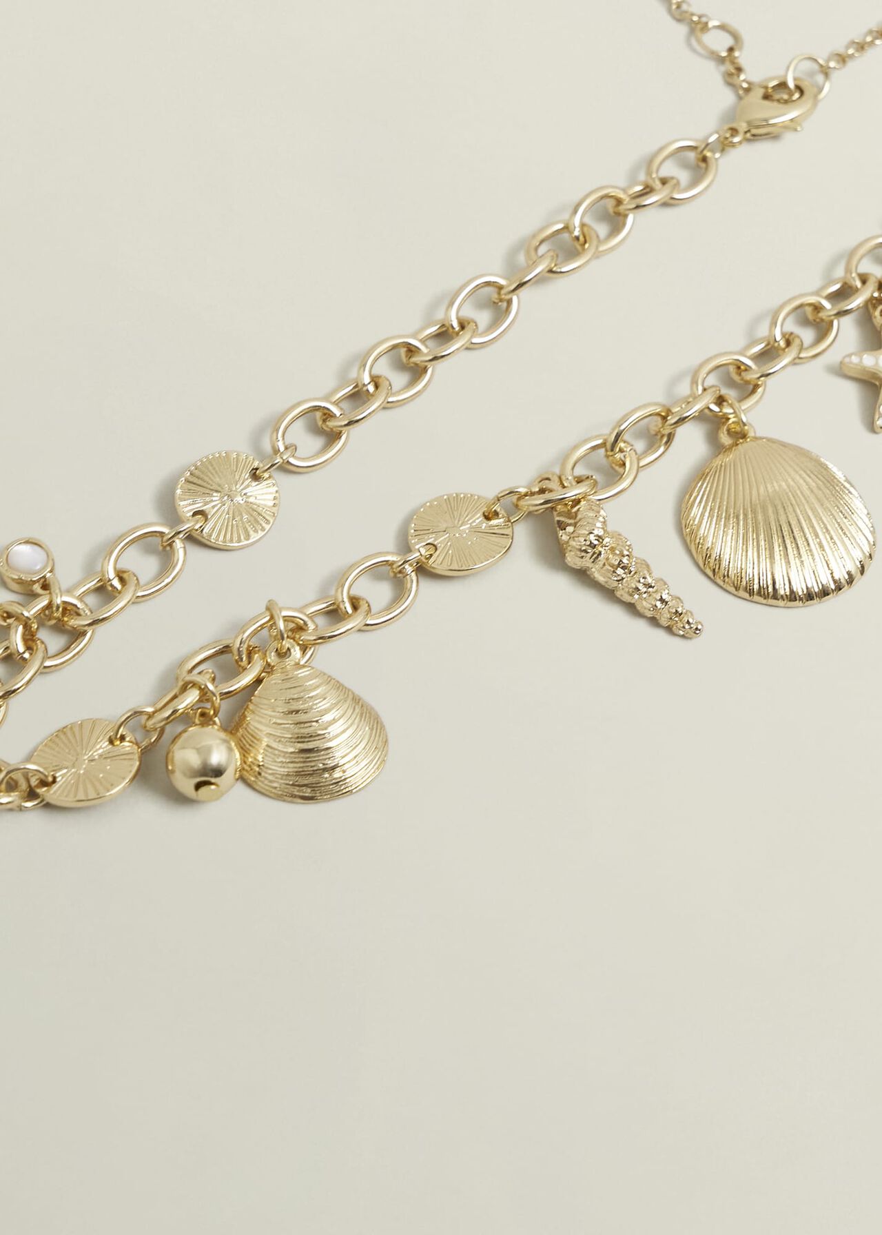 Amaya Shell Necklace, Gold, hi-res