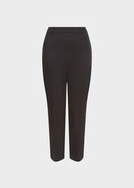 Mallory Cotton Blend Capri Trousers With Stretch, Black, hi-res