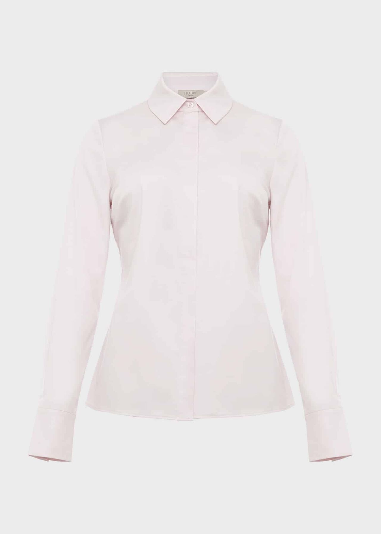 Victoria Cotton Blend Shirt, Pale Pink, hi-res