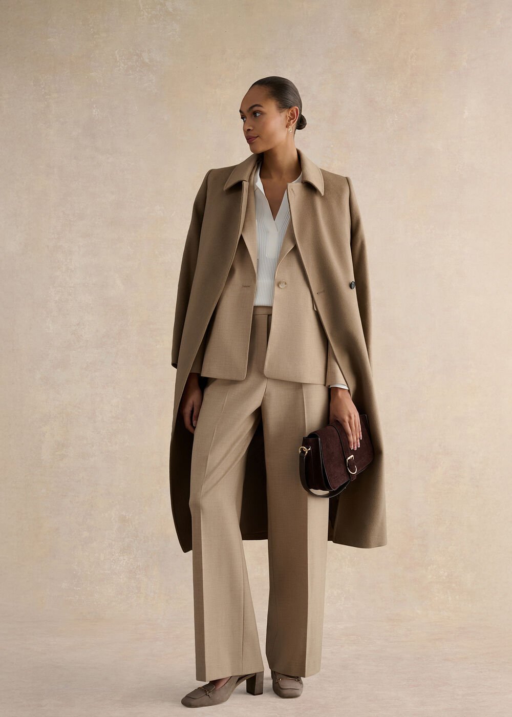 Ashleen Single Breasted Jacket, Neutral, hi-res