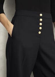 Highclere Wide Trousers, Black, hi-res