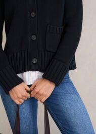 Coco Cotton Cardigan, Navy, hi-res