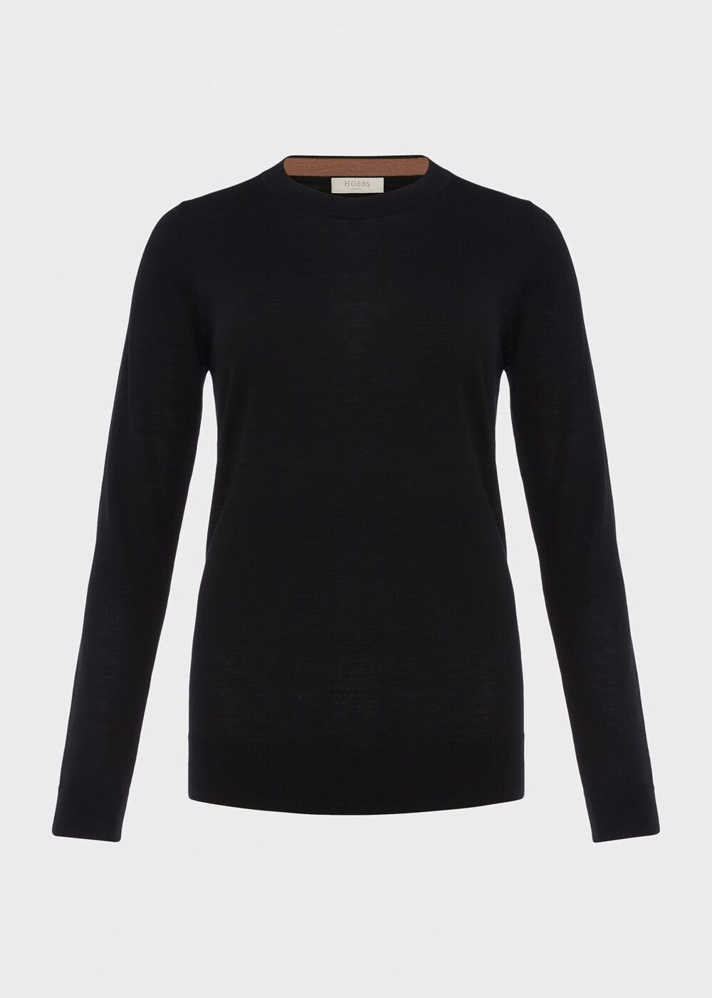 Penny Merino Wool Jumper, Black, hi-res