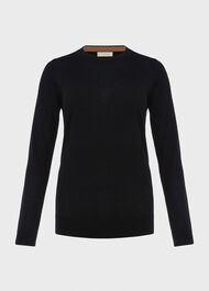 Penny Merino Wool Jumper, Black, hi-res