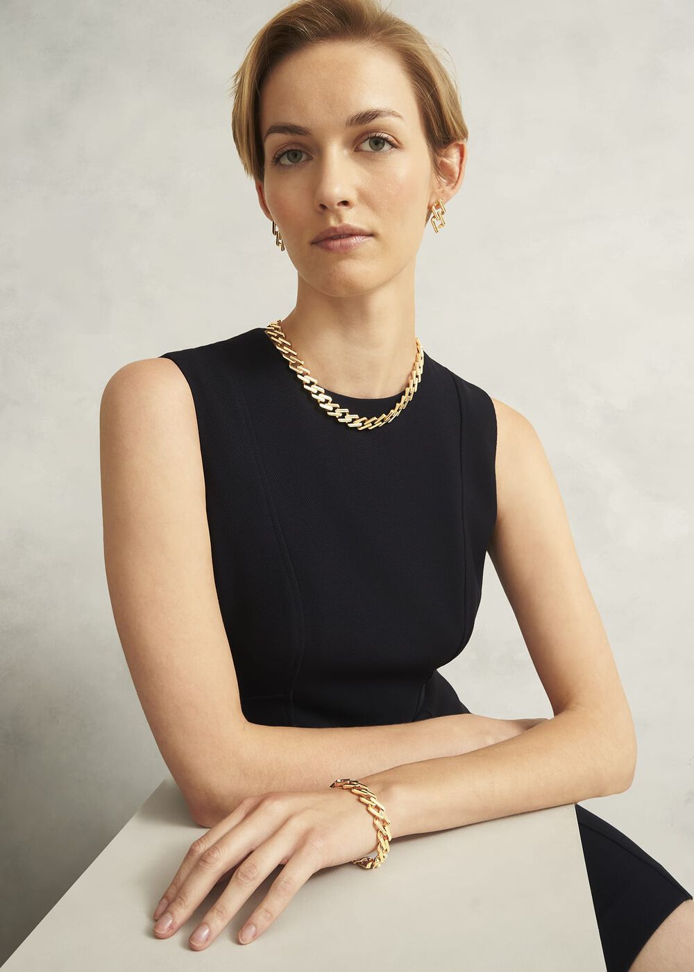 Prue Necklace, Gold, hi-res
