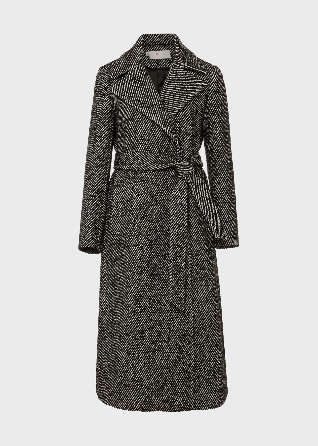 Gerrie Wrap Coat, Black White, hi-res