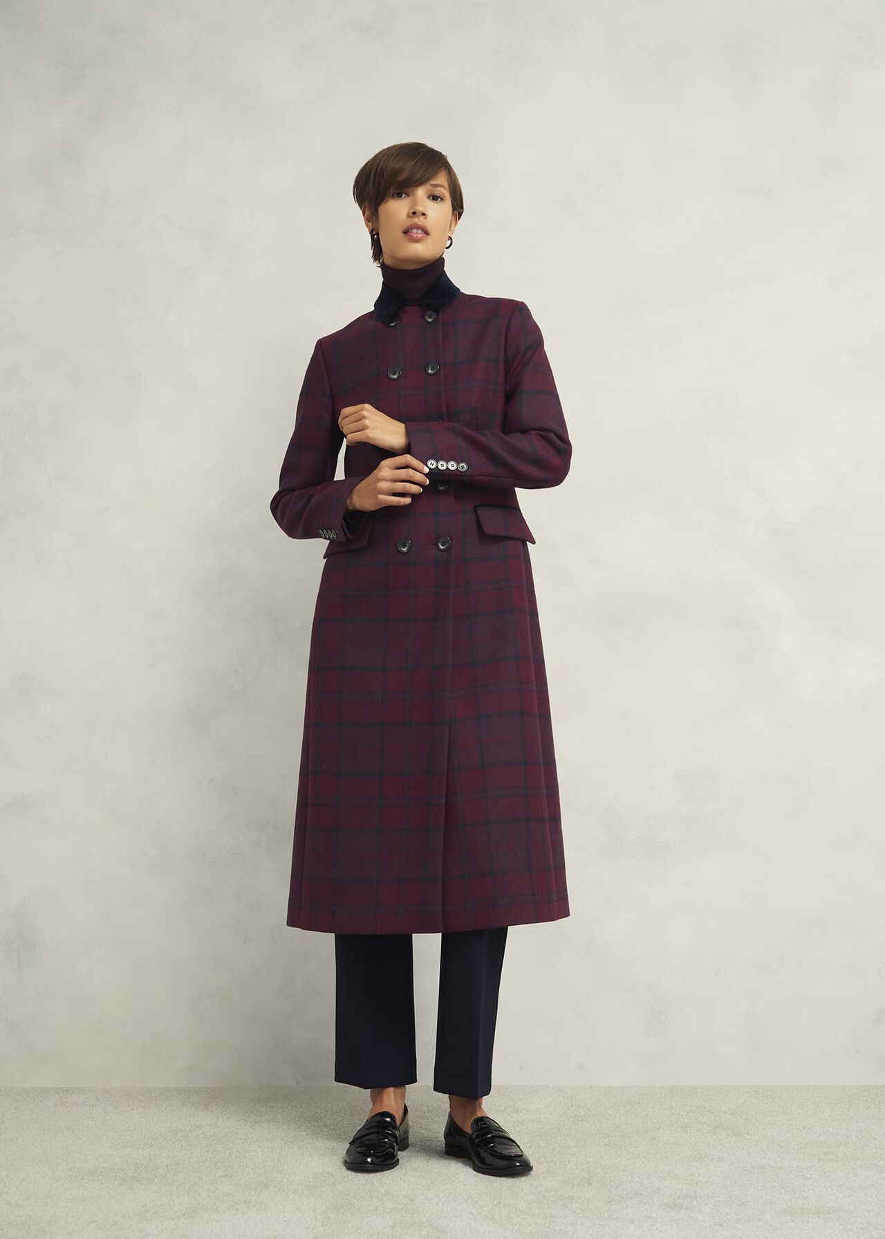 Patricia Wool Blend Coat, Pink Multi, hi-res