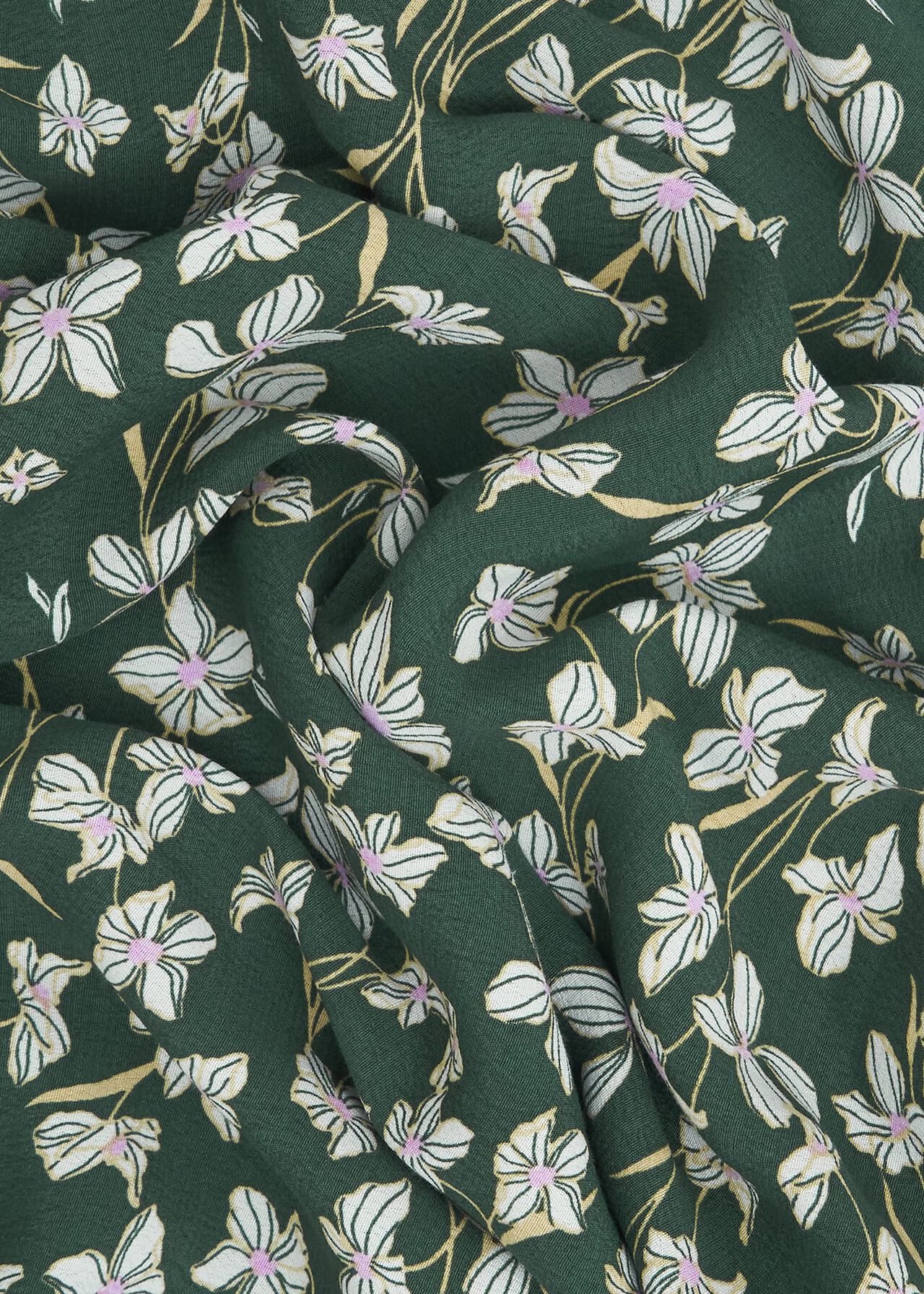 Dark Green Floral Kiara Midi Skirt, Green Multi, hi-res