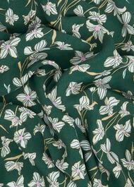 Dark Green Floral Kiara Midi Skirt, Green Multi, hi-res