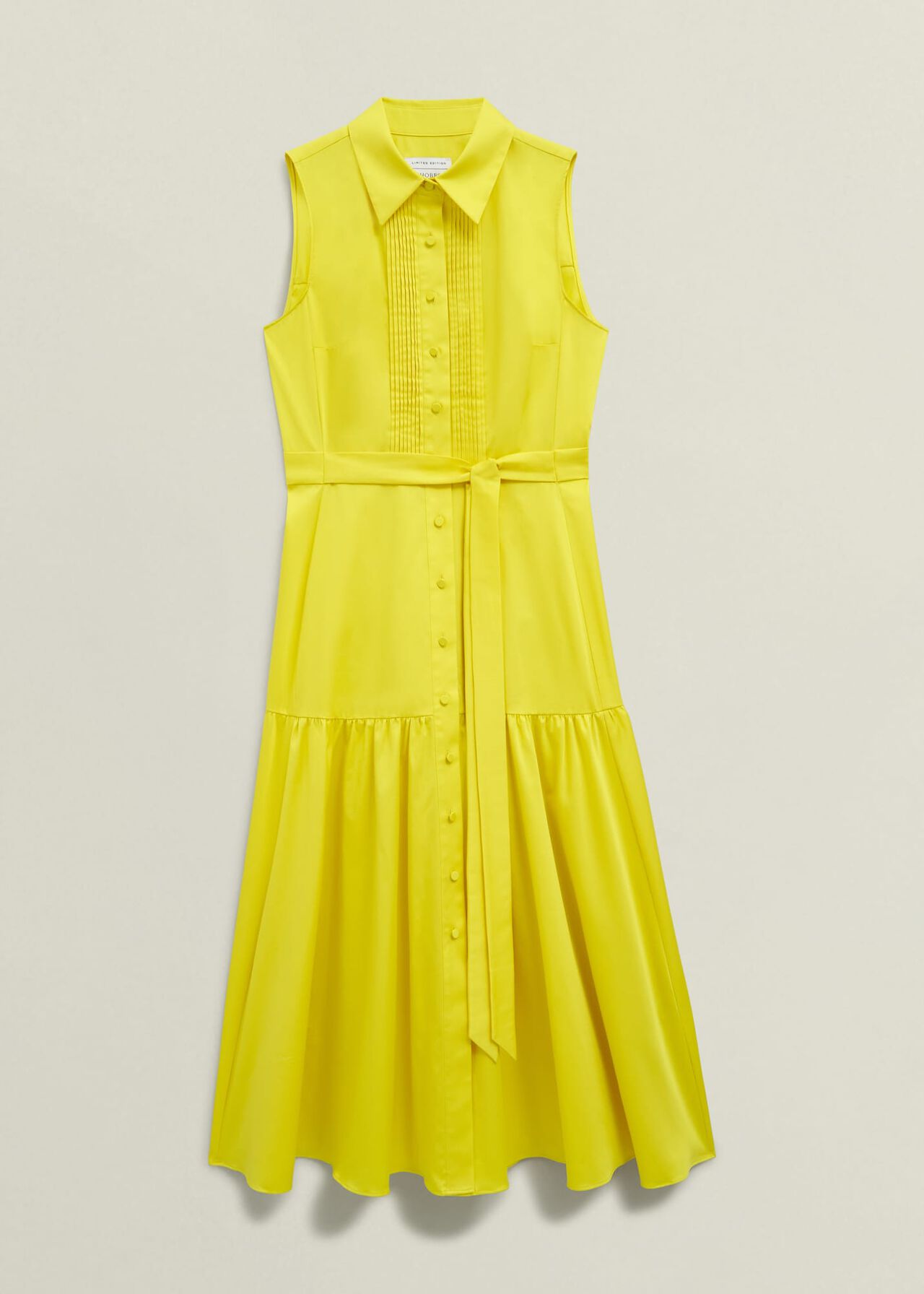 Carsington Cotton Shirt Dress, Sun Yellow, hi-res