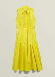 Carsington Cotton Shirt Dress, Sun Yellow, hi-res