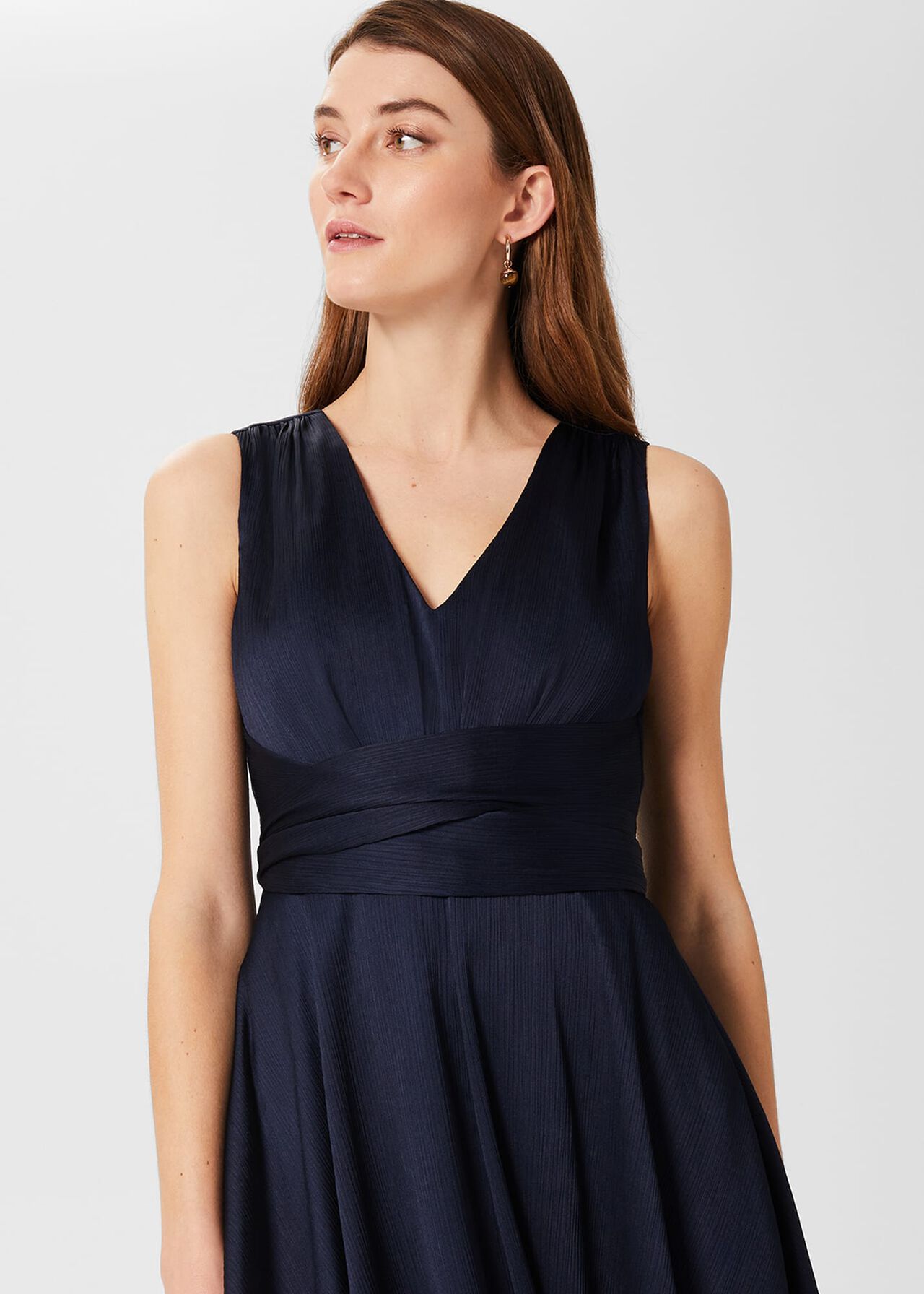 Viola Fit And Flare Dress, Midnight Navy, hi-res