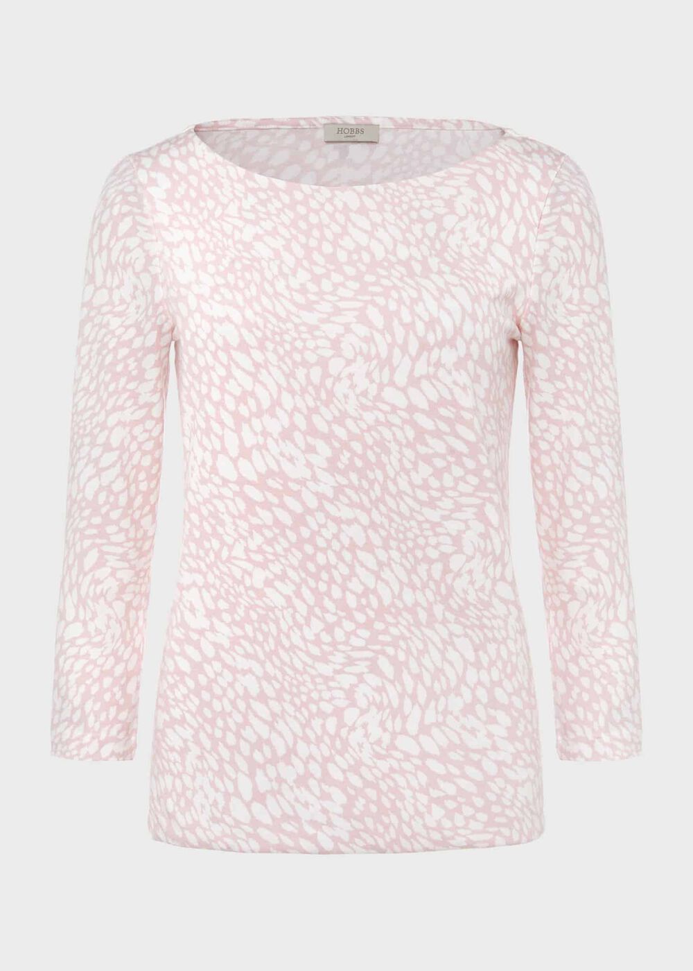 Sonya Printed Top, Pink Ivory, hi-res