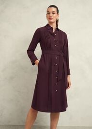 Robyn Shirt Dress, Malbec Purple, hi-res