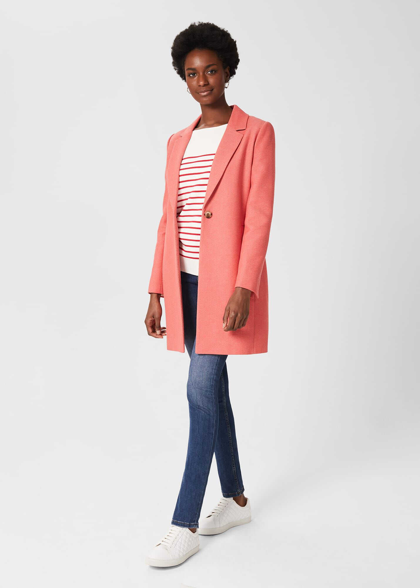 Hobbs camellia coat pink new arrivals