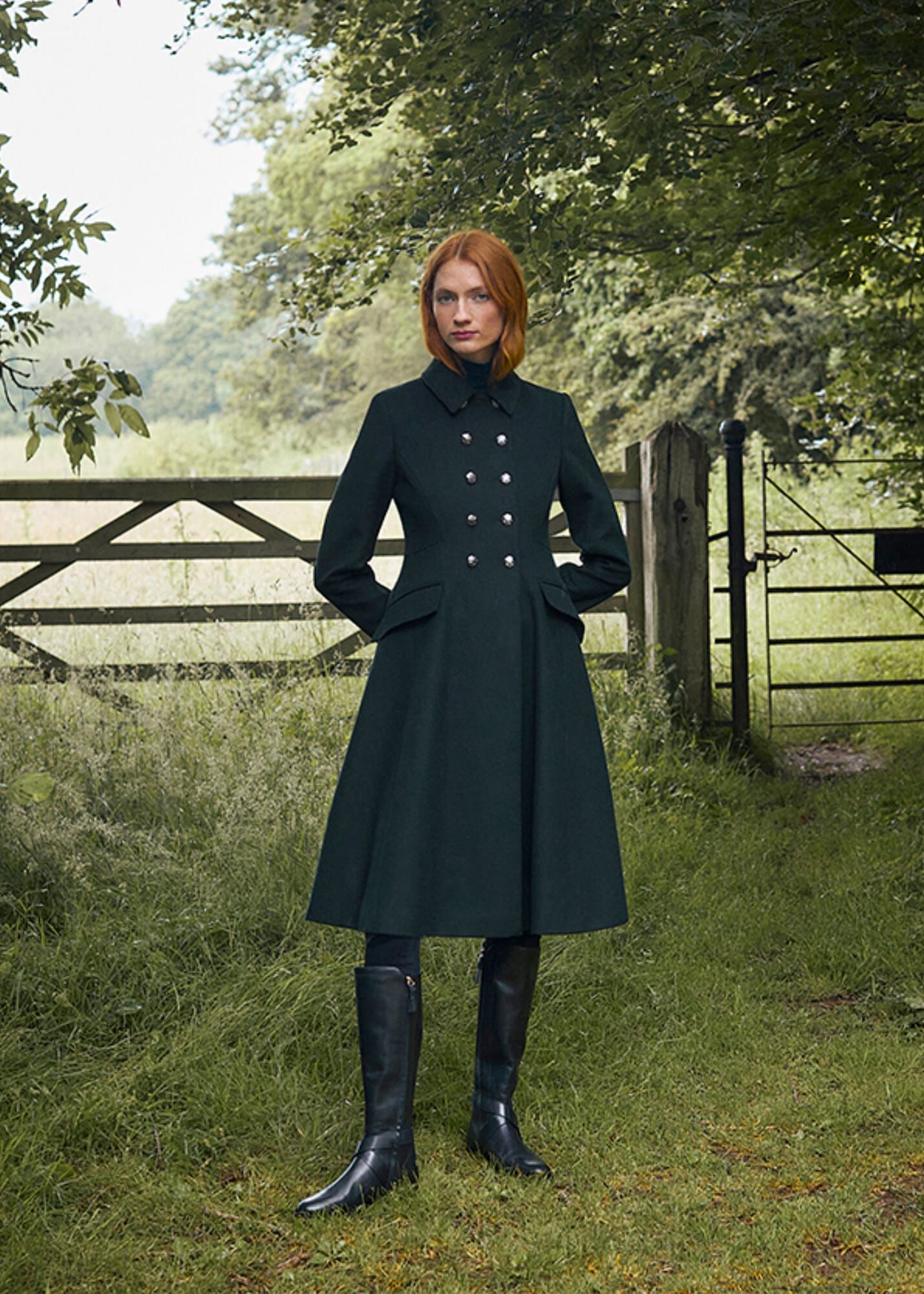 Hobbs green coat store