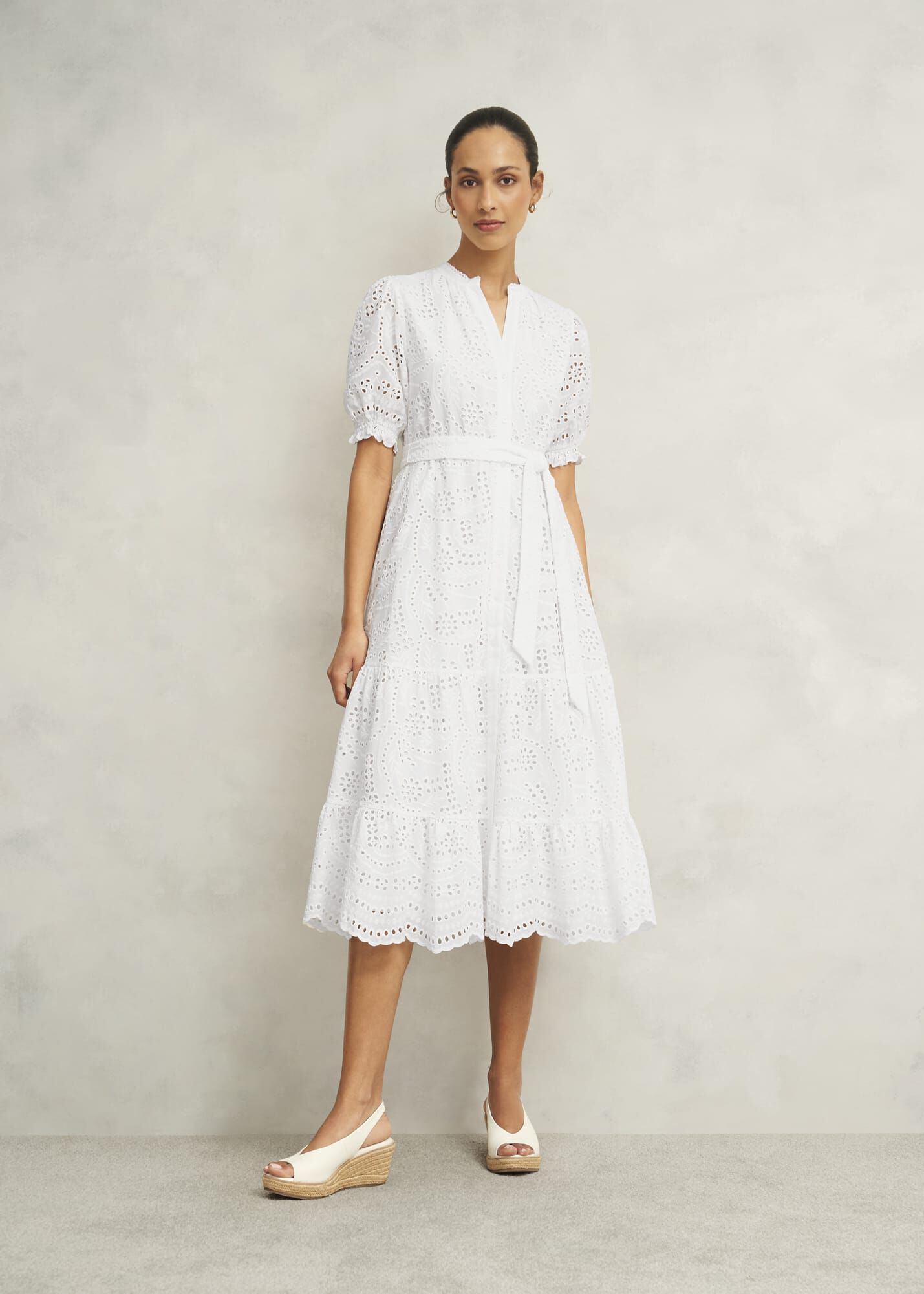 英国発【Hobbs London】Rosanna ブロデリードレス Petite Rosanna Broderie Dress | Hobbs UK |
