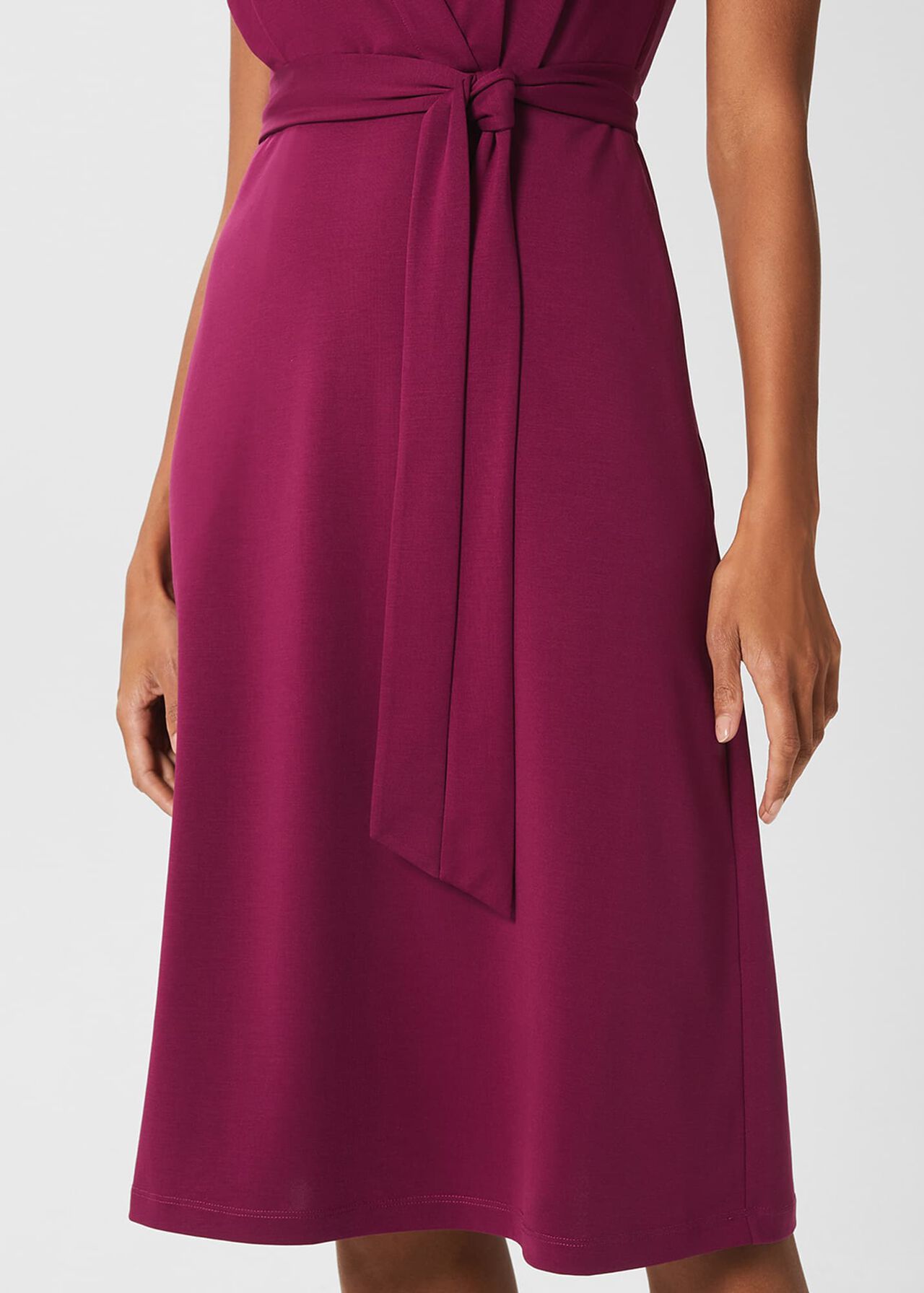 Clara Jersey Dress, Bright Plum, hi-res