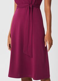 Clara Jersey Dress, Bright Plum, hi-res