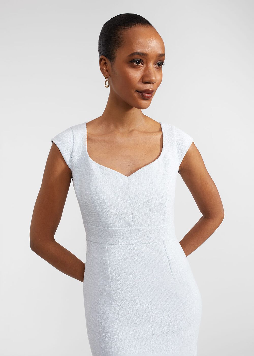 Emmaline Tweed  Dress, Pale Blue, hi-res