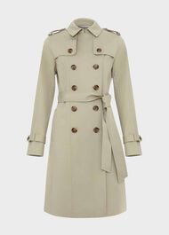 Saskia Shower Resistant Trench Coat, Sage Green, hi-res