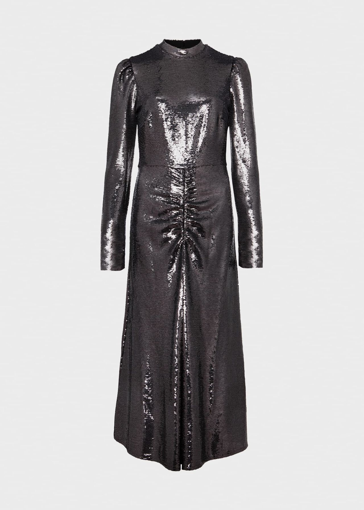 Loretta Sequin Dress, Charcoal Grey, hi-res