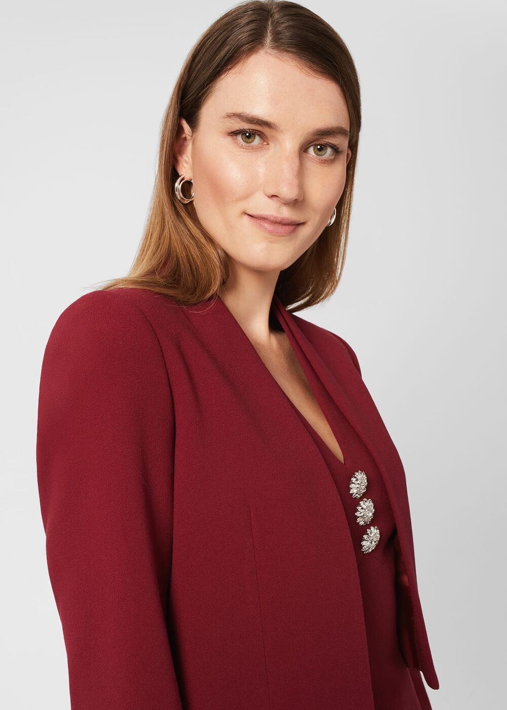 Isla Jacket, Rich Burgundy, hi-res