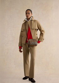 Carlton Leather Canvas Crossbody Bag, Tan Multi, hi-res