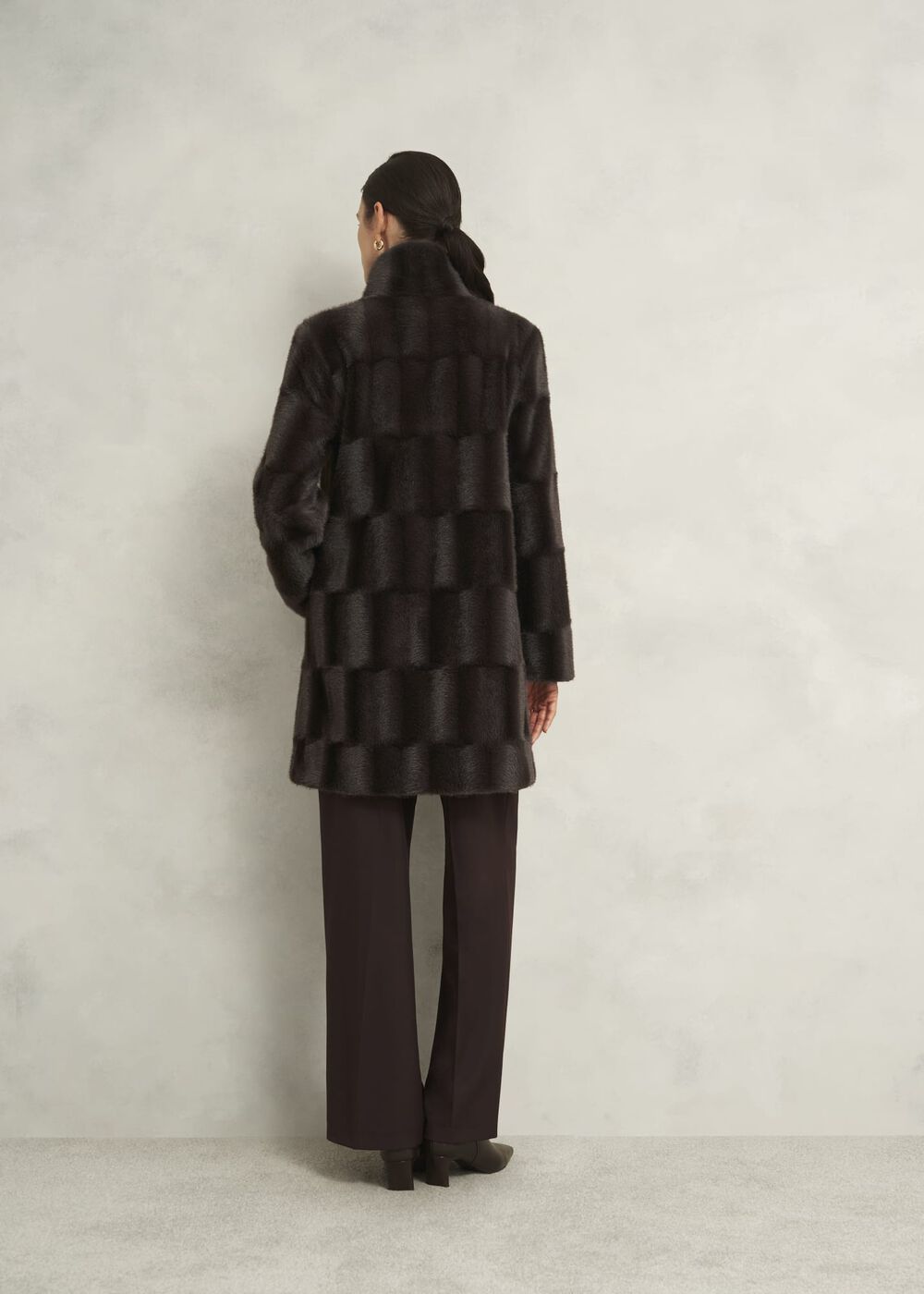 Rosanne Faux Fur Coat, Alder Brown, hi-res