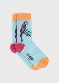 Parrot Sock, Blue Multi, hi-res
