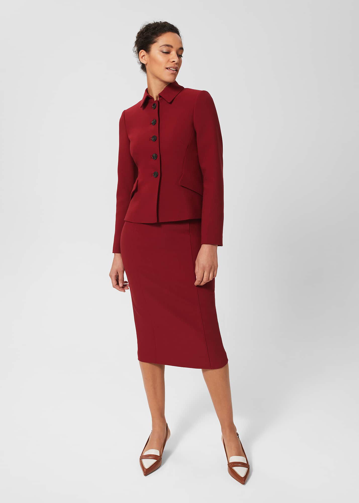 Tahari red jacket hotsell