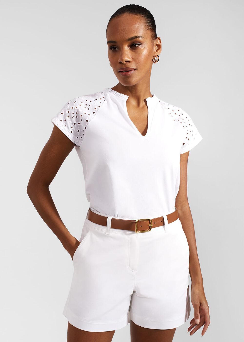 Carla Shorts, White, hi-res
