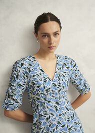 Bonnie Midi Tea Dress, Ivory Multi, hi-res